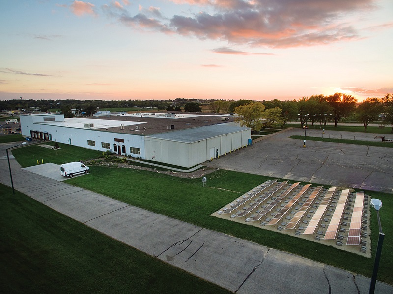 Wonderstate Solar arrays system at Wonderstate’s roastery in Viroqua. Photo by Neal Olson