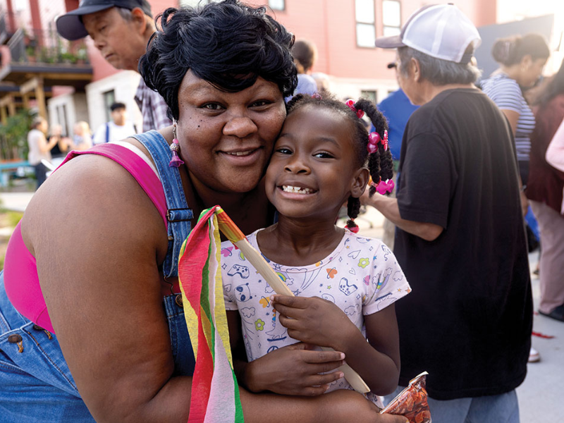 Residents at the Bayview Back-to-School Event. August, 2024. Credit: Bayview Foundation.