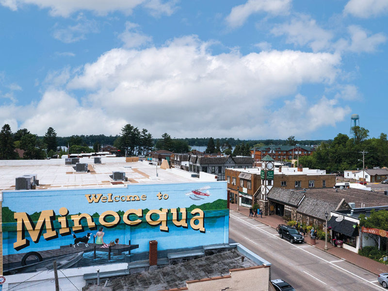 Downtown Minocqua. Credit: Minocqua Area Visitors Bureau. Downtown Minocqua. Credit: Minocqua Area Visitors Bureau.
