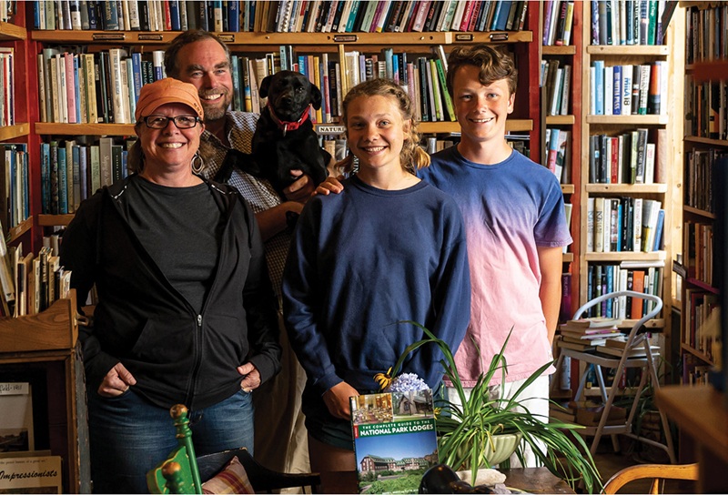 Julie Buckles (left) and her family run Honest Dog Books in Bayfield.
