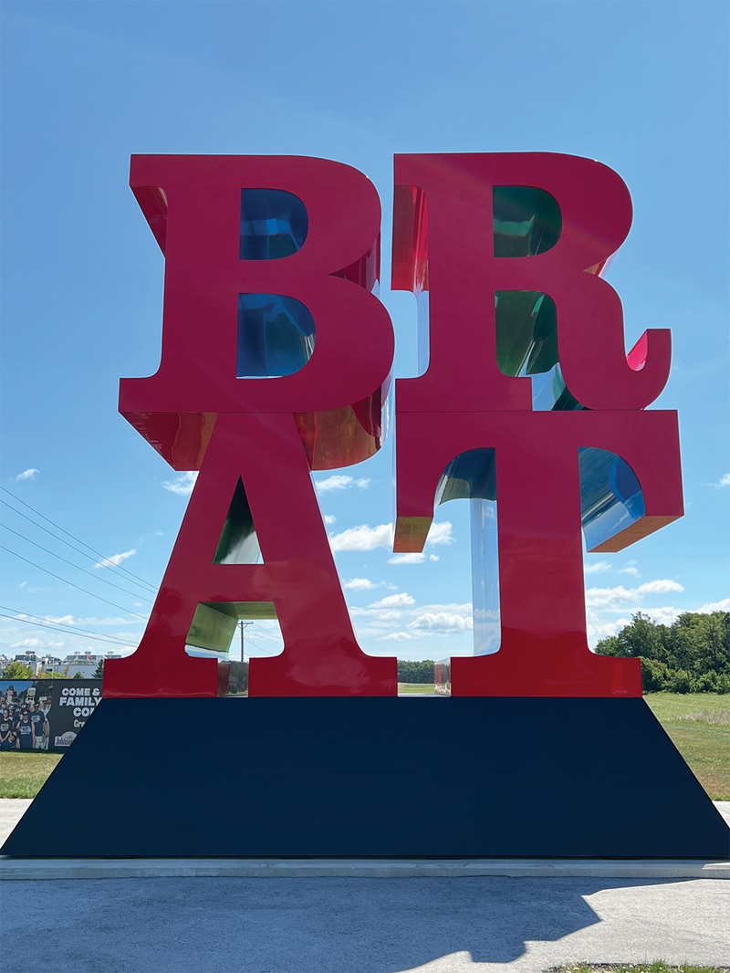 Artwork in front of the Johnsonville Sausage Company in Sheboygan County