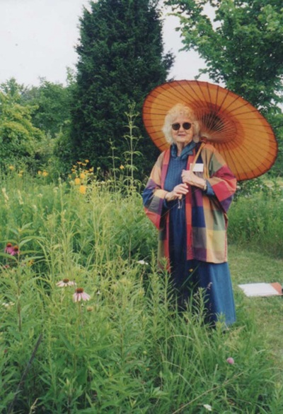 Lorrie Otto in her garden