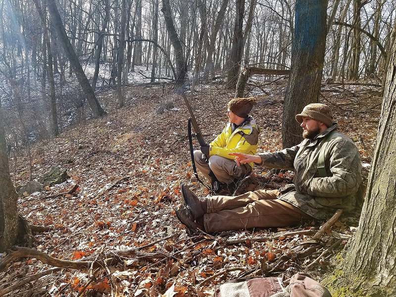A quiet moment during a mentored squirrel hunt in Sauk County.