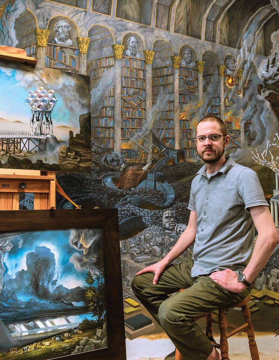 Matthew Warren Lee in his studio. Photo by Howard Leu