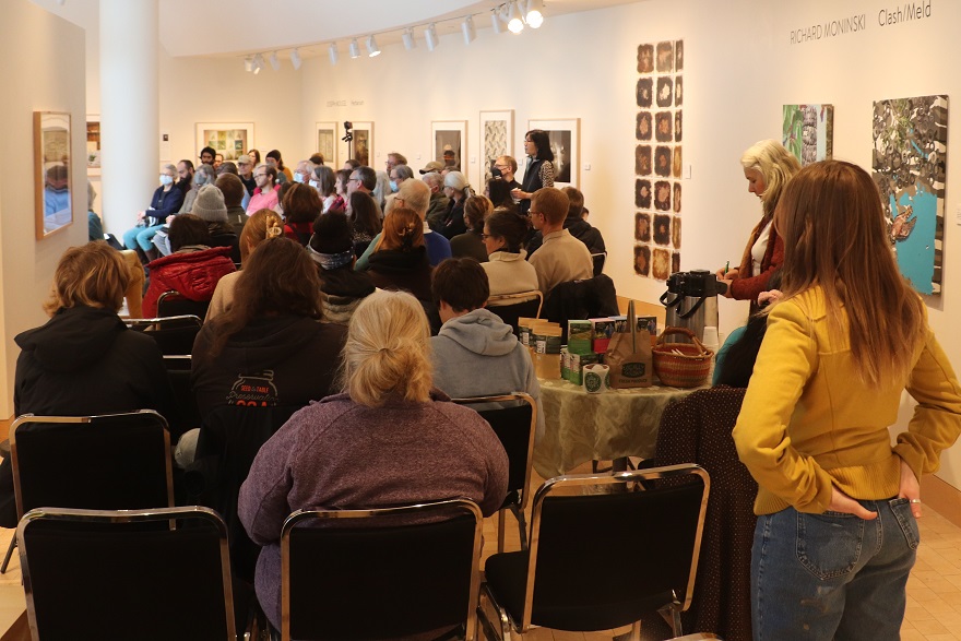 A wide shot of the event attendees