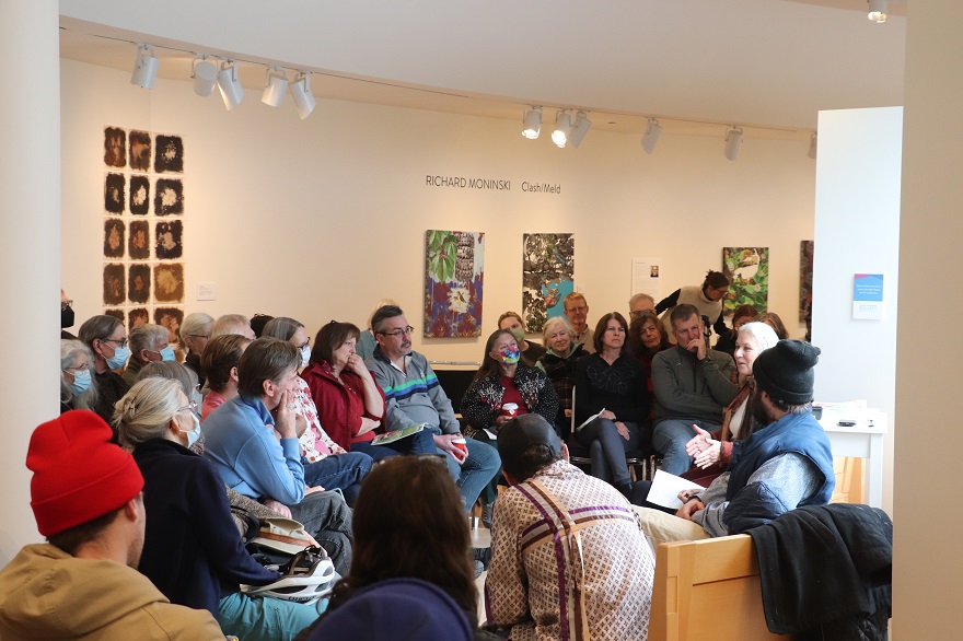 Attendees at Seeds of Resilience in the James Watrous Gallery