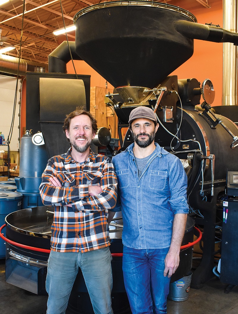 Wonderstate Coffee founders TJ Semanchin (left) and Caleb Thomas. Photo by Neal Olson
