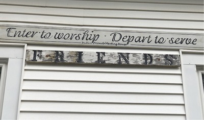 Church sign reading "Friends"