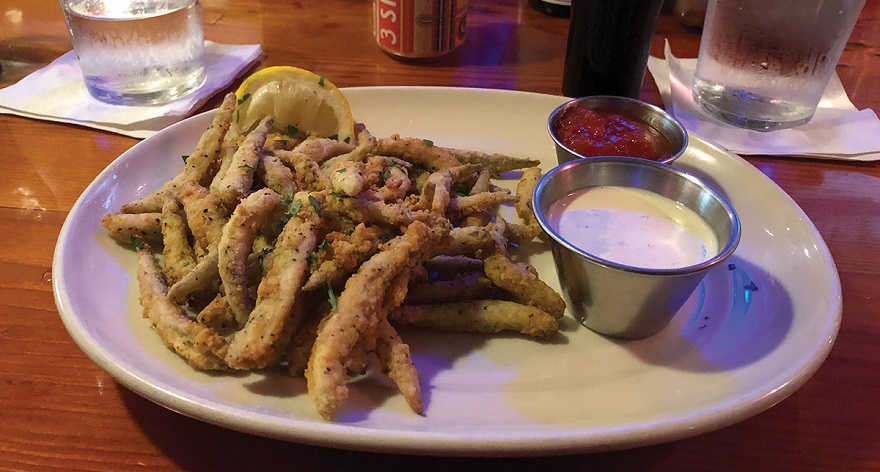 Fried Lake Superior smelt platter.