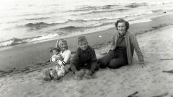 Jane as a child on the shores of Lake Michigan.