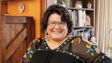 Photo of Brenda Cárdenas at home, photo by TJ Lambert, Stages Photography