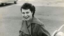 Ida at Burbank Airport, Los Angeles, 1950. Photograph by Simon Nathan.