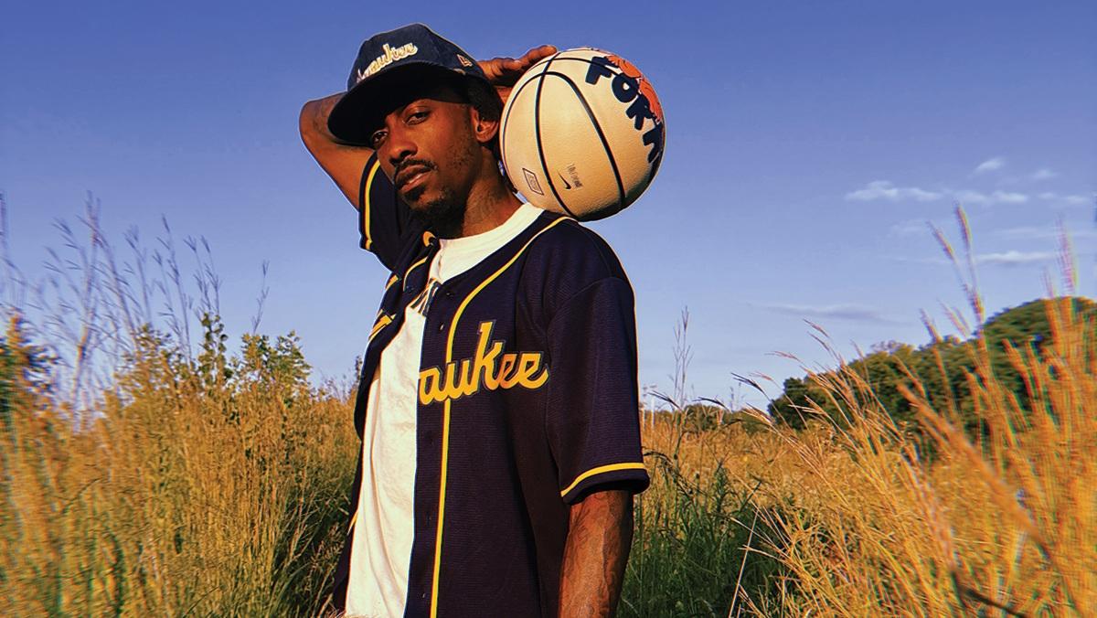 Mike Taylor with a basketball