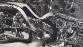 Jack Damer, Elephant Castle (detail), 1969. Etching, 24 x 28 inches.
