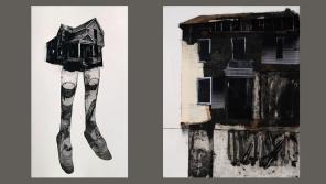 Art by Stacey Steinberg (L) Carrying Home and (R) Charred