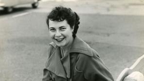 Ida at Burbank Airport, Los Angeles, 1950. Photograph by Simon Nathan.
